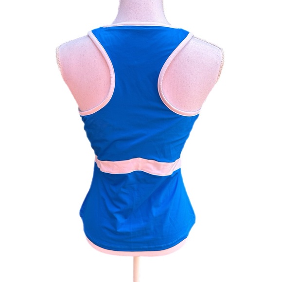 NWT Fila Tennis Heritage Racerback Tank in Blue and White - Size Medium - Picture 3 of 8